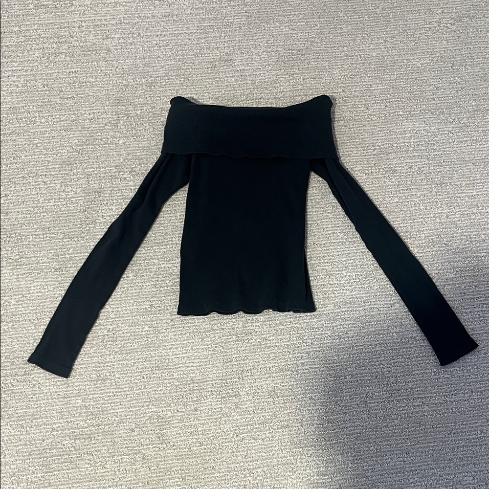 Brandy Melville Off Shoulder Black Top
